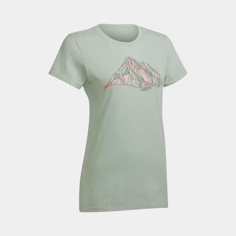 Keen Faceted Mountain T-Shirts Damen Olivgrün Sale PY9894AW